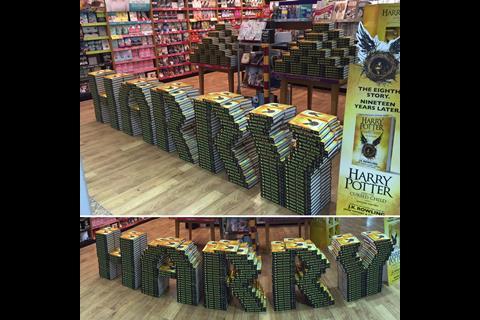 Harry potter display at whsmith meadowhall